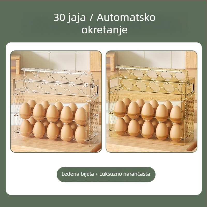 Kutija za skladištenje jaja za bočna vrata hladnjaka, nordijski stil, Materijal: Metal, Oblik: Drugo