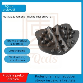 Masazna jastučnica za vrat, leđa i pojas – 6+ glava, PU koža, mehanički masažni s jednom brzinom, oblik pravokutno-trapezni