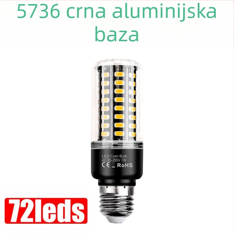 LED kukuruzna svjetiljka 5736, visoka svjetlost, kućna štednja energije, široki raspon napona 85-265 V, E27/E26/E14/B22 baze