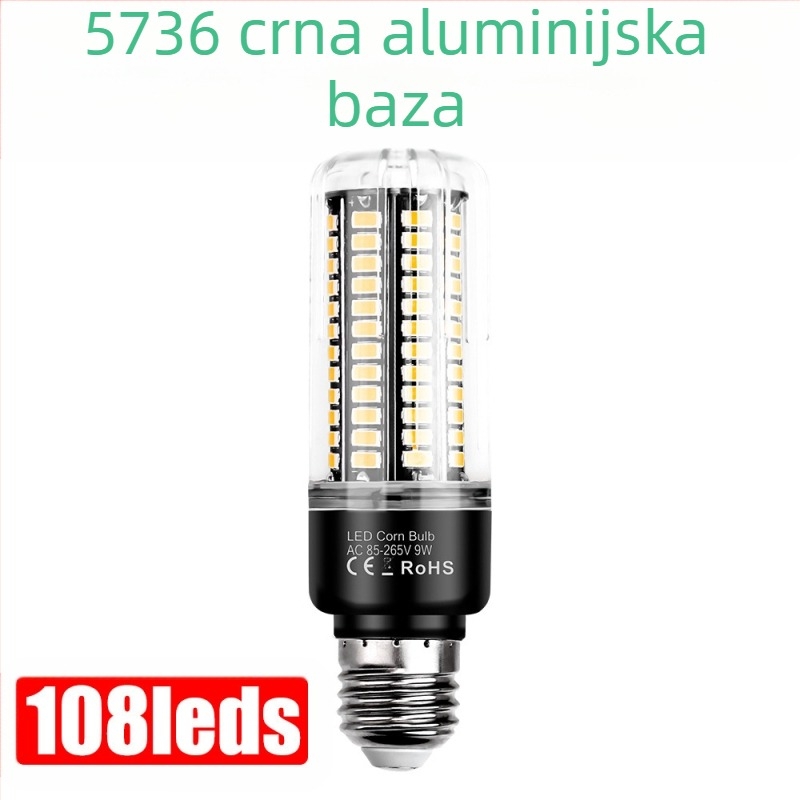 LED kukuruzna svjetiljka 5736, visoka svjetlost, kućna štednja energije, široki raspon napona 85-265 V, E27/E26/E14/B22 baze