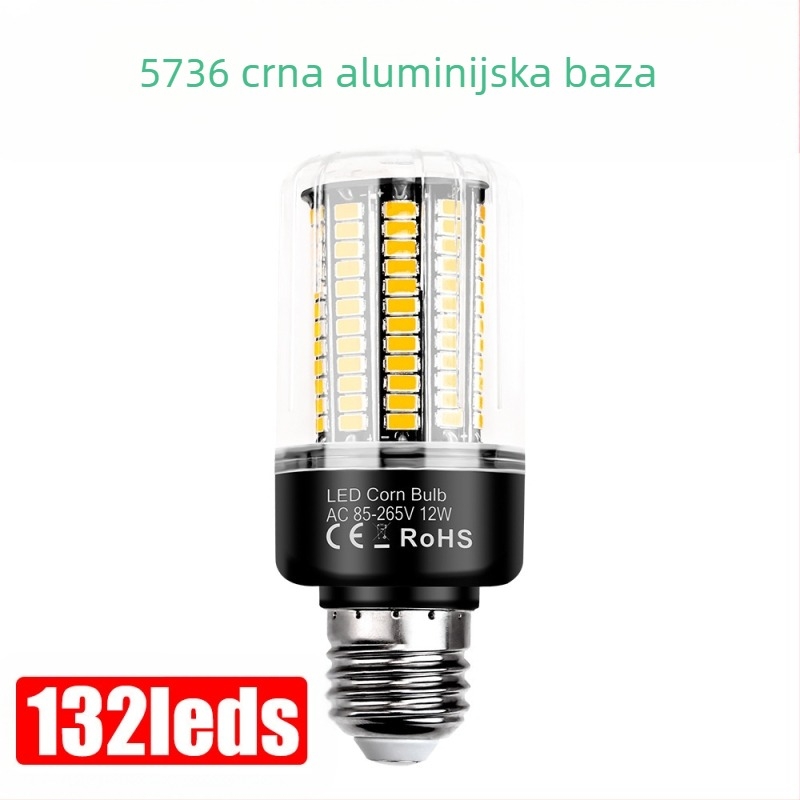 LED kukuruzna svjetiljka 5736, visoka svjetlost, kućna štednja energije, široki raspon napona 85-265 V, E27/E26/E14/B22 baze