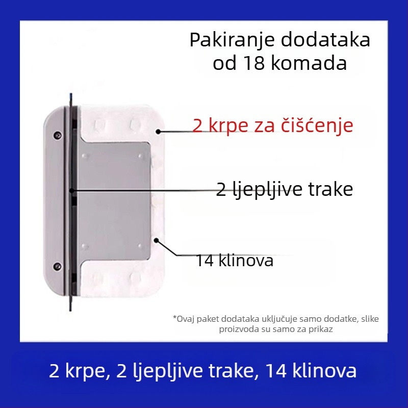 Pribor za čišćenje stakla, plastični dijelovi, Big Brother, 24-dijelni paket, za kućnu upotrebu