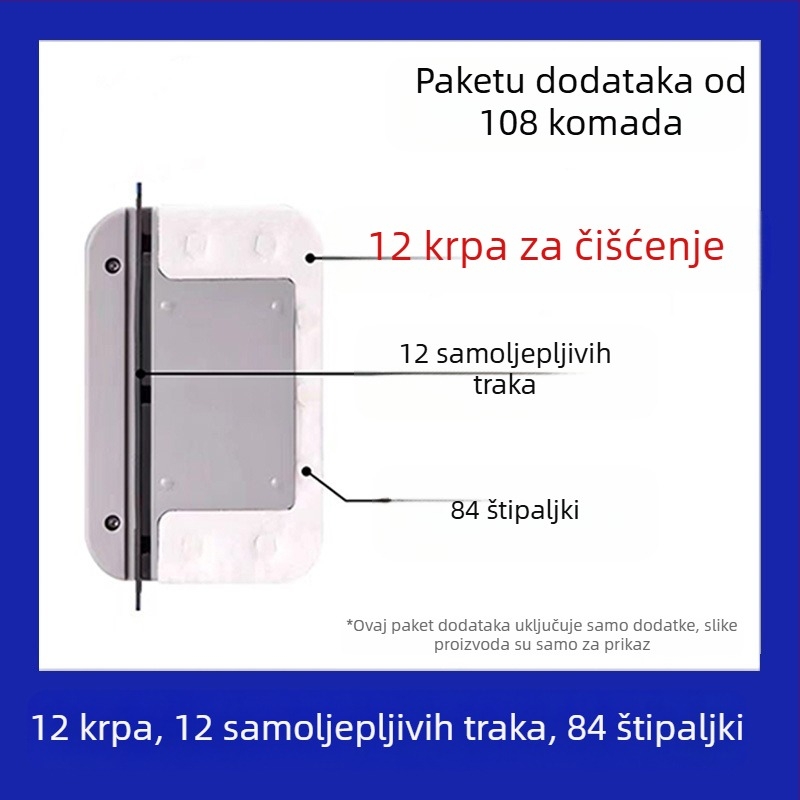Pribor za čišćenje stakla, plastični dijelovi, Big Brother, 24-dijelni paket, za kućnu upotrebu