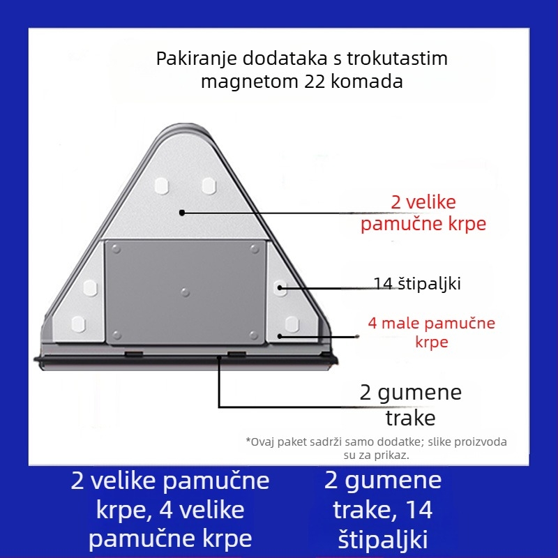 Pribor za čišćenje stakla, plastični dijelovi, Big Brother, 24-dijelni paket, za kućnu upotrebu