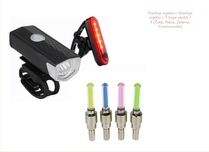 056 Stražnja svjetiljka za bicikl – punjiva, za cestovne i planinske bicikle, u kutiji, super jaka