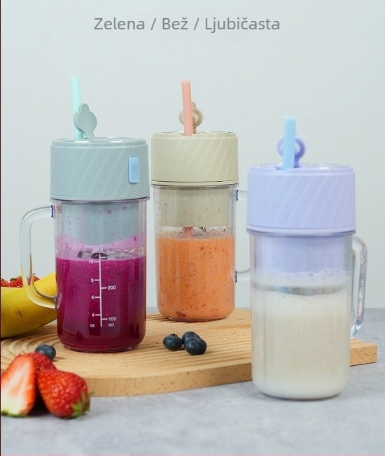 Prijenosni, punjivi sokovnik s digitalnim zaslonom, 18000 rpm, 50 W, kapacitet 400 ml