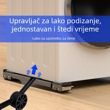 Metalna baza za perilicu i frižider s pomičnim kotačićima, prilagodljiva