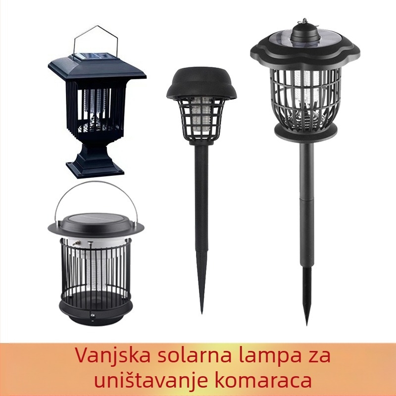 Solarna lampa za uništavanje komaraca, otporna na kišu, prijenosna za travnjak, klopka za komarce, radni vijek 6–12 sati