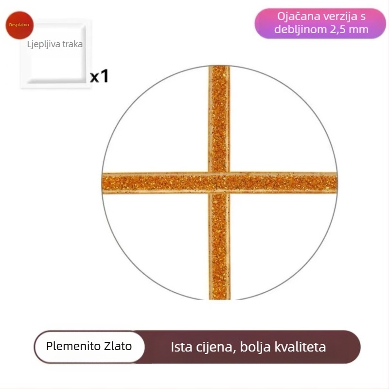 PVC samoljepljiva zidna dekoracija za kuhinju i kupaonicu – otporna na vlagu, vodootporna, dekorativna linija