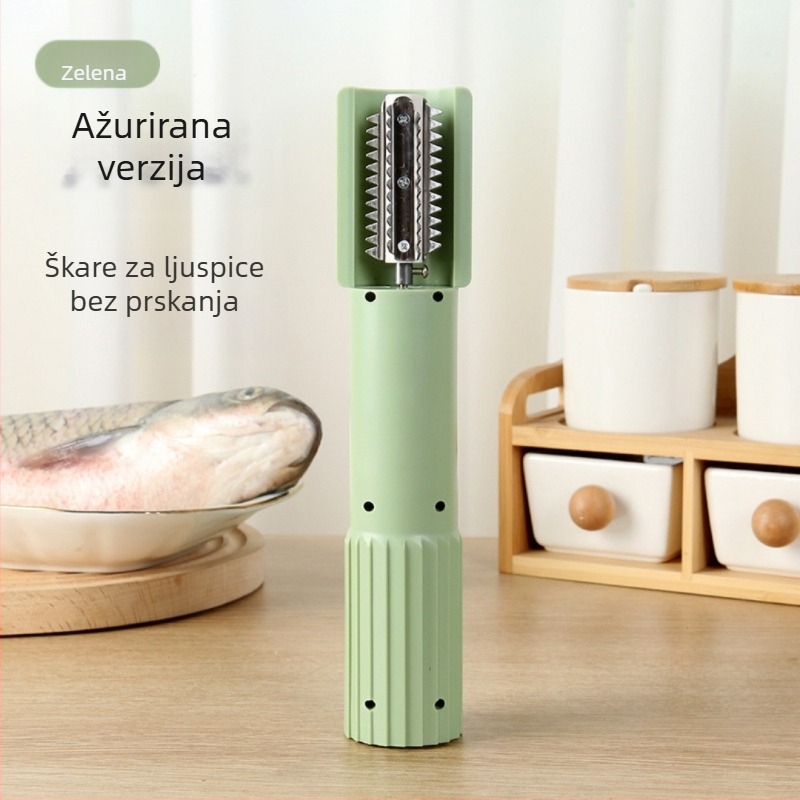 Električni uklanjalac ljuske ribe za kuhinju, automatiziran, višefunkcionalan, ABS + nehrđajući čelik, izdanje 2023, mogućnost ispisa logotipa