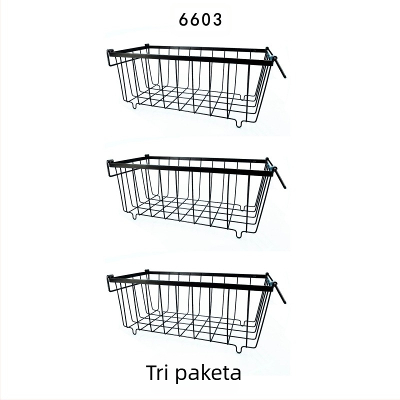 Metalna košarica za zamrzivač – kuhinjska organizacija, moderni minimalistički dizajn, bez montaže