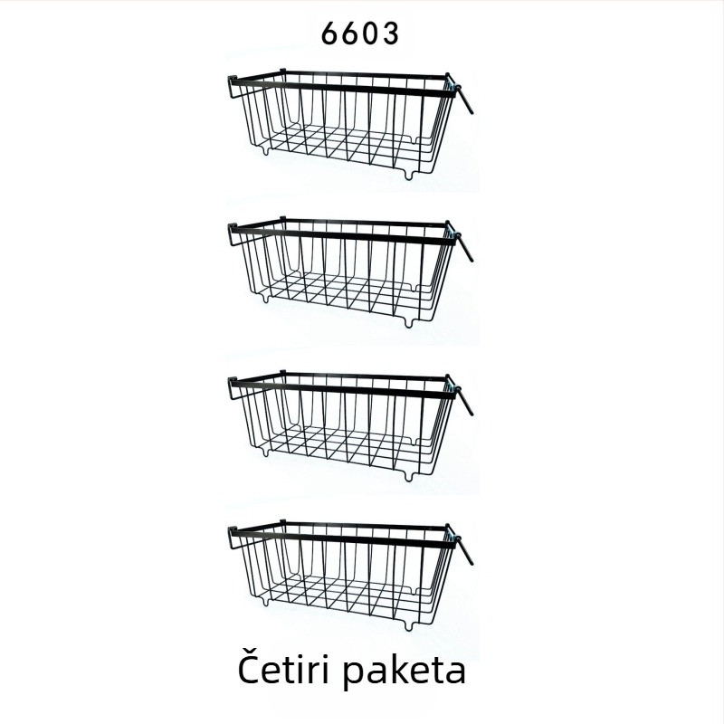 Metalna košarica za zamrzivač – kuhinjska organizacija, moderni minimalistički dizajn, bez montaže
