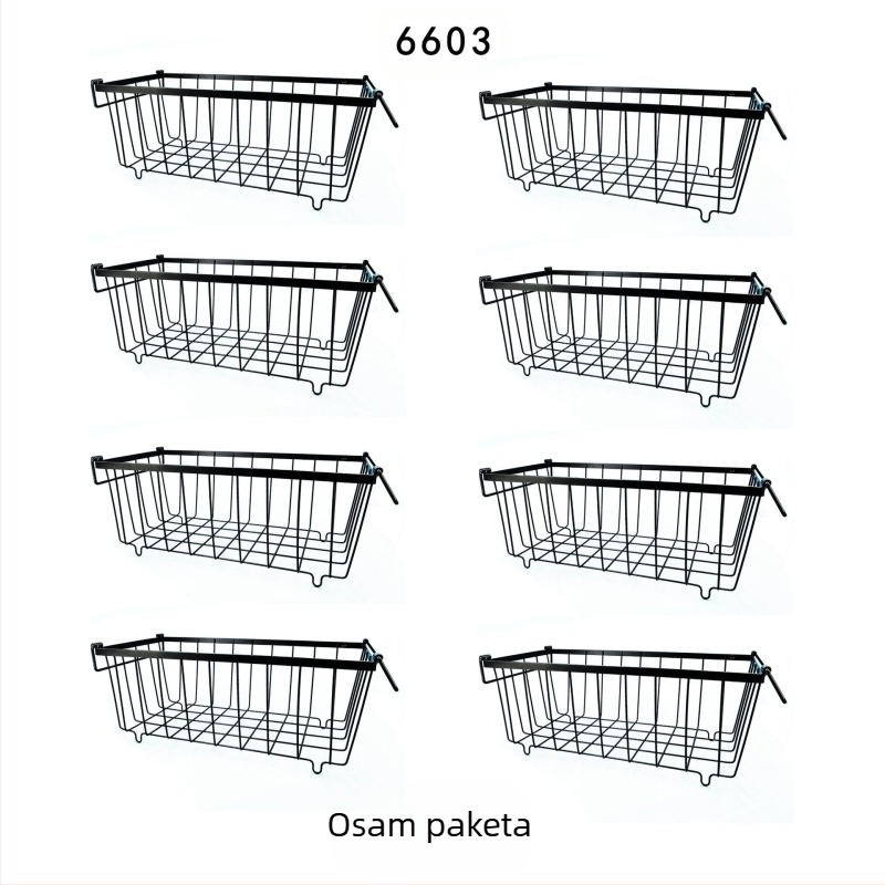 Metalna košarica za zamrzivač – kuhinjska organizacija, moderni minimalistički dizajn, bez montaže