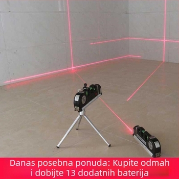 Laserska razina s infracrvenom preciznošću, snažan magnetski držač, za kućnu upotrebu, horizontalni ravnalo, običan nivo