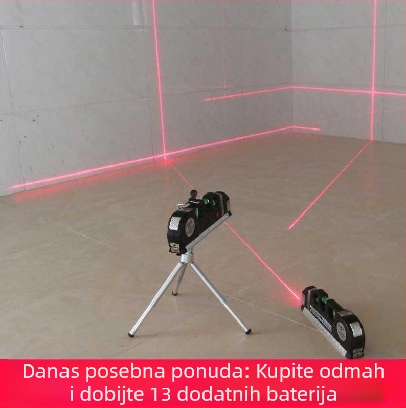 Laserska razina s infracrvenom preciznošću, snažan magnetski držač, za kućnu upotrebu, horizontalni ravnalo, običan nivo