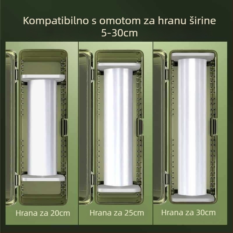 Plastični rezač folije za kućnu upotrebu, velika rola, kuhinja, hrana-sigurna kvaliteta, otporan na visoke temperature, PE materijal, 1 kom