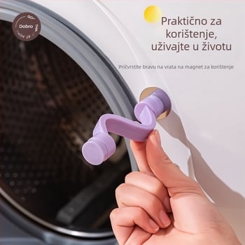 Brava za vrata perilice rublja s magnetnim pričvršćivanjem, ventilacija protiv plijesni i mirisa – bez ugradnje, plastni materijal (80% novi)