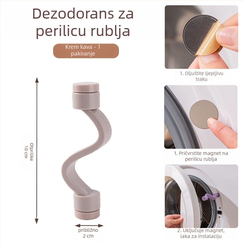 Brava za vrata perilice rublja s magnetnim pričvršćivanjem, ventilacija protiv plijesni i mirisa – bez ugradnje, plastni materijal (80% novi)