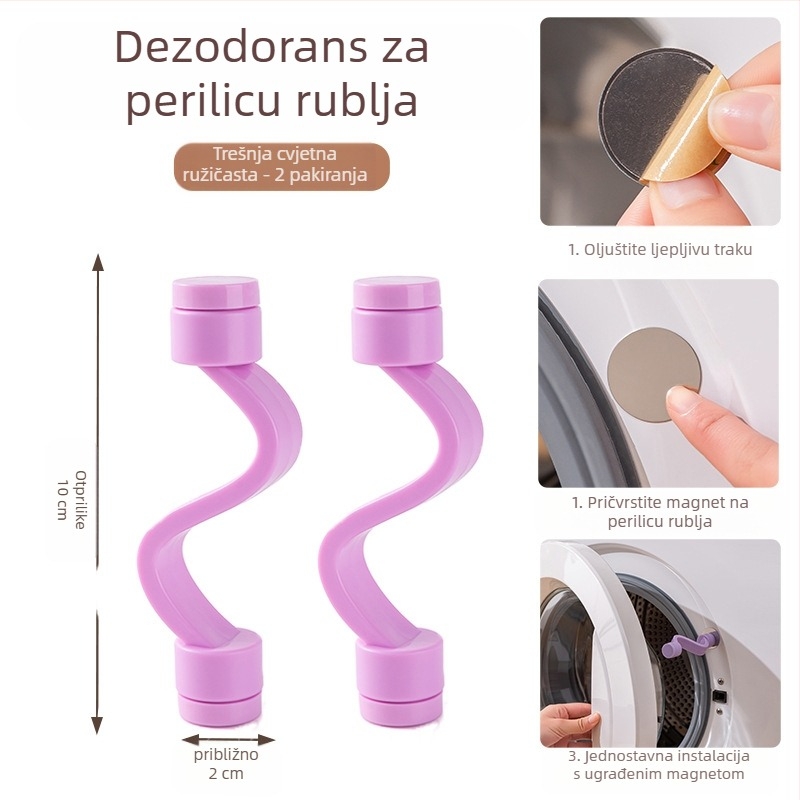 Brava za vrata perilice rublja s magnetnim pričvršćivanjem, ventilacija protiv plijesni i mirisa – bez ugradnje, plastni materijal (80% novi)