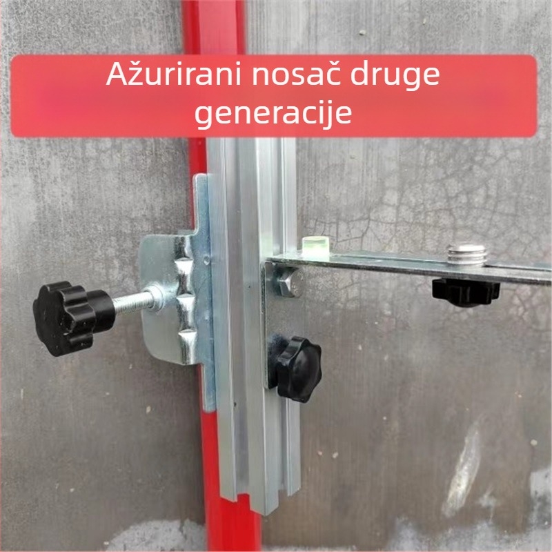 Laserski nivo s teleskopskom šipkom – metalni nosač, plastična pan/tilt posuda, podesiva šipka, lasersko načelo