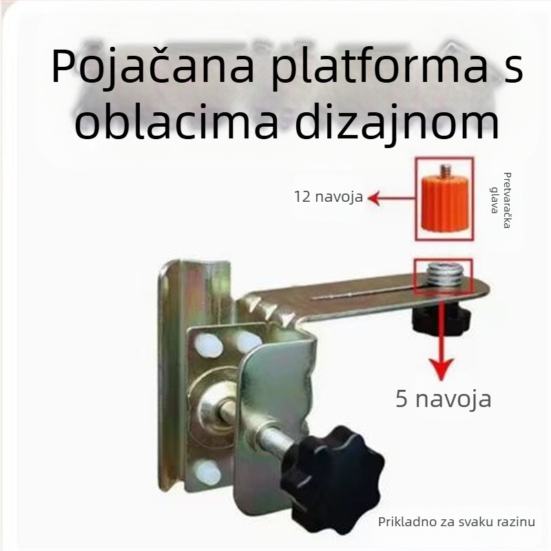 Laserski nivo s teleskopskom šipkom – metalni nosač, plastična pan/tilt posuda, podesiva šipka, lasersko načelo