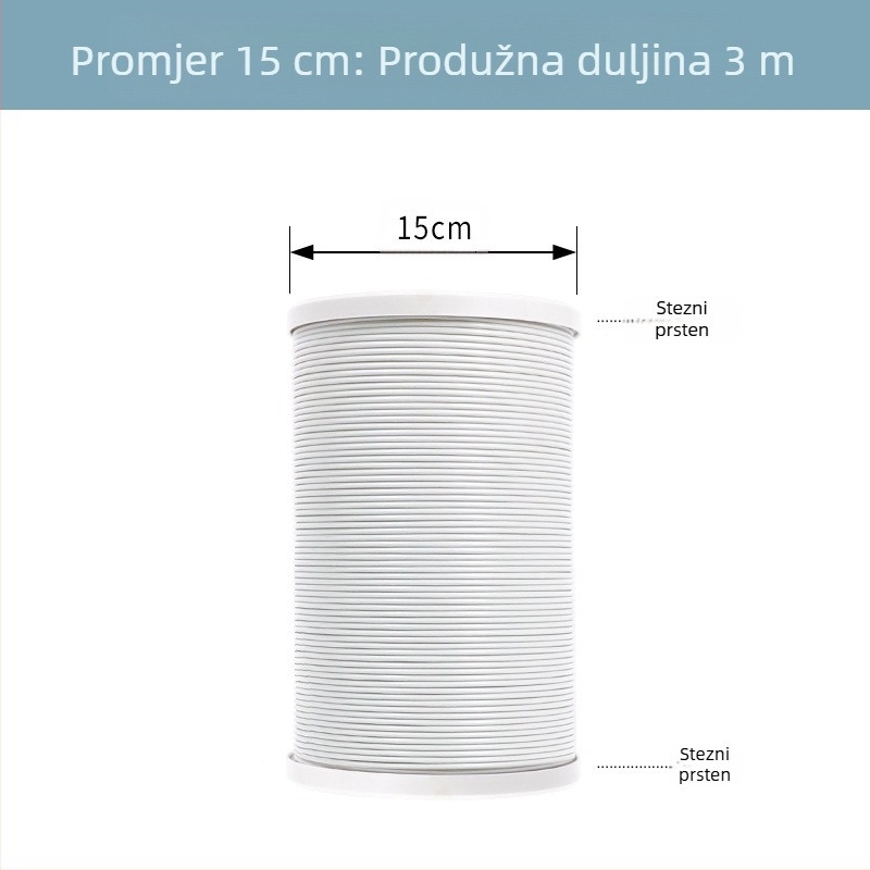 Teleskopska ispušna cijev za mobilne klima uređaje – debelo ojačana čelična žica i fleksibilna cijev