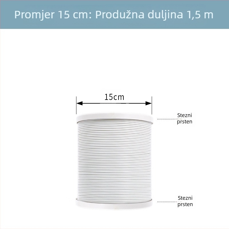 Teleskopska ispušna cijev za mobilne klima uređaje – debelo ojačana čelična žica i fleksibilna cijev