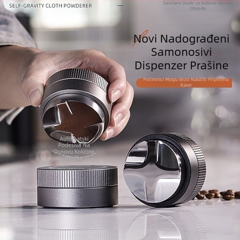 Gravitacijski tamp za espresso od nehrđajućeg čelika, podesiva visina, 390 g