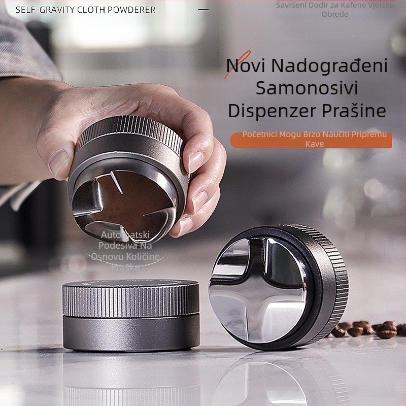 Gravitacijski tamp za espresso od nehrđajućeg čelika, podesiva visina, 390 g