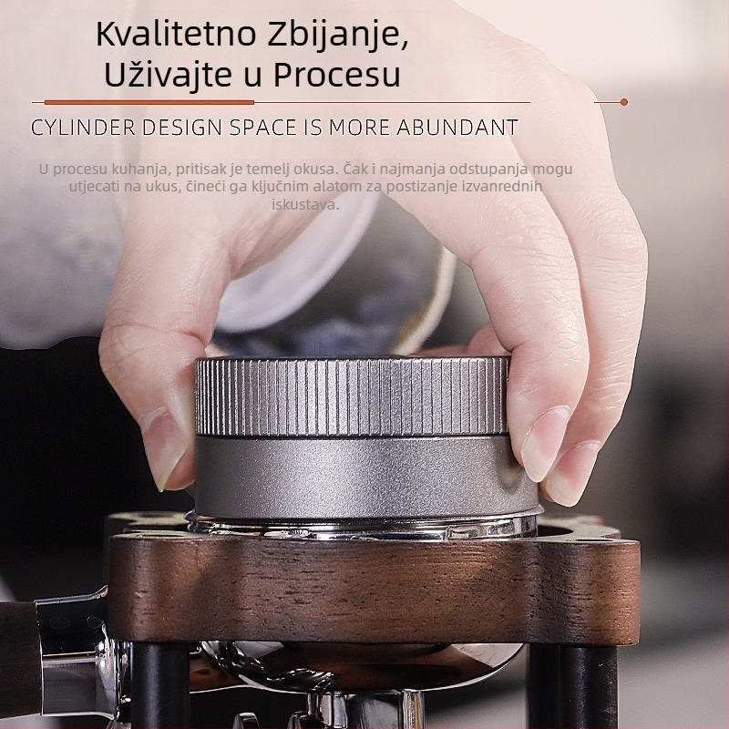 Gravitacijski tamp za espresso od nehrđajućeg čelika, podesiva visina, 390 g