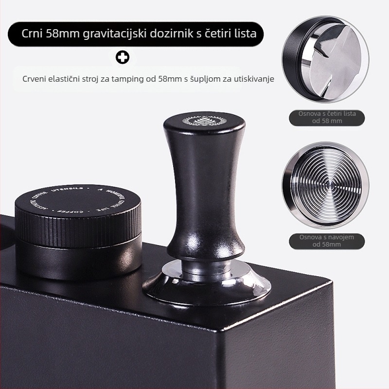 Gravitacijski tamp za espresso od nehrđajućeg čelika, podesiva visina, 390 g