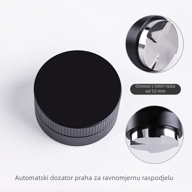 Gravitacijski tamp za espresso od nehrđajućeg čelika, podesiva visina, 390 g