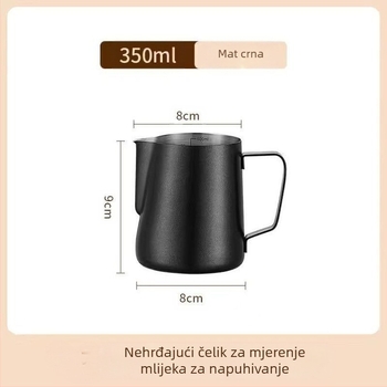 Pitcher za latte art s mjernom skalom i uskim izljevom