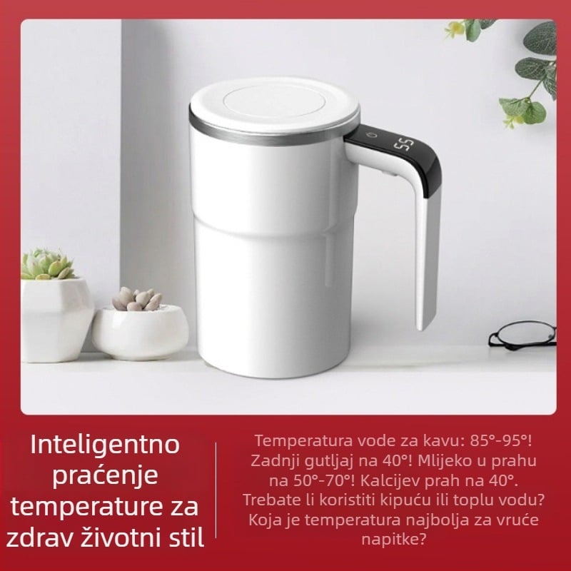 Nova automatizirana šalica za miješanje kave s magnetskim punjenjem – električna čaša od nehrđajućeg čelika