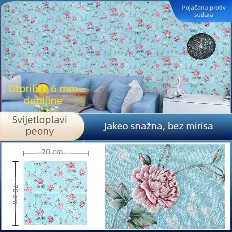 3D zidni mural panel za spavaću sobu, otporan na ogrebotine i vodootporan, XPE pjenasti materijal, apstraktan modern dizajn, instalacija dostupna