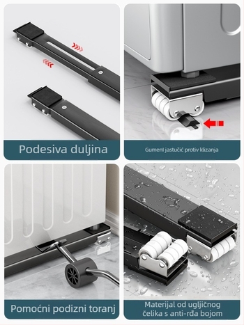 Univerzalna pomična baza s okretljivim kotačićima za premještanje teških namještaja i hladnjaka
