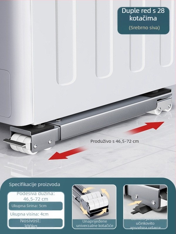 Univerzalna pomična baza s okretljivim kotačićima za premještanje teških namještaja i hladnjaka