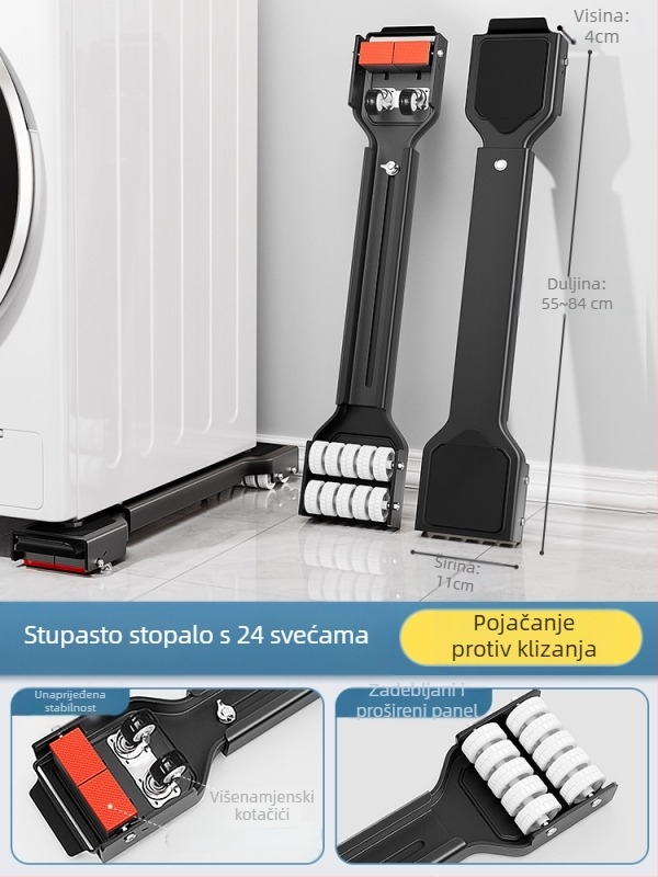 Univerzalna pomična baza s okretljivim kotačićima za premještanje teških namještaja i hladnjaka