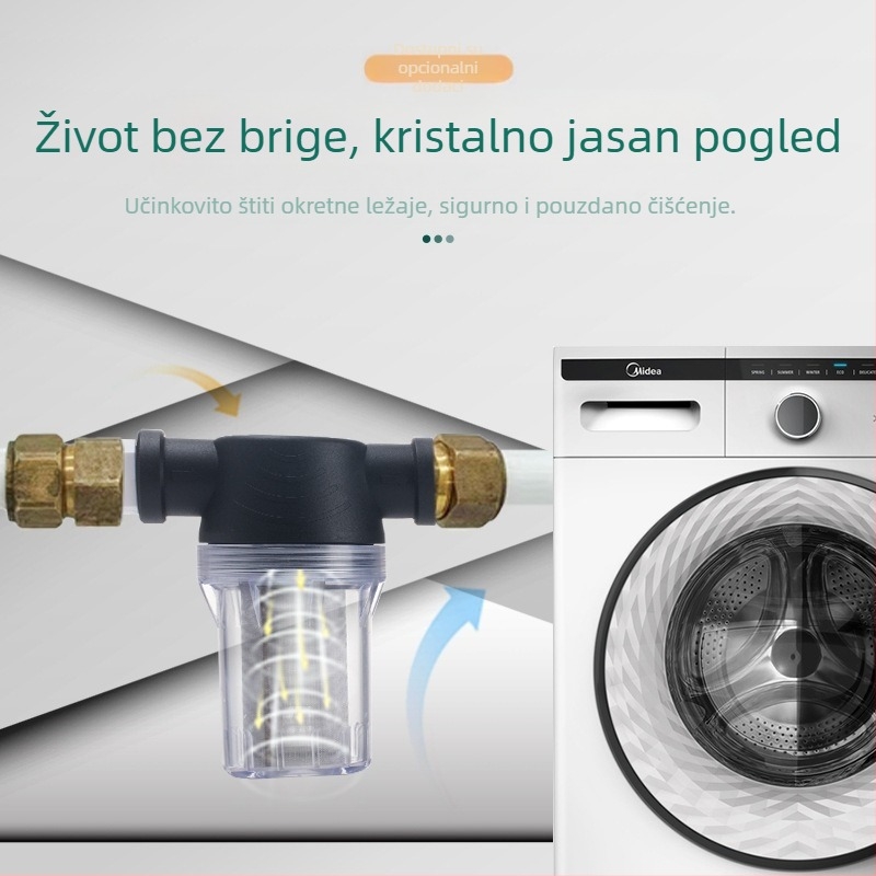 Predfilter za vodovodnu liniju, od nehrđajućeg čelika 304, proziran vizualni filtr, Mileage marka, moderni minimalistički stil