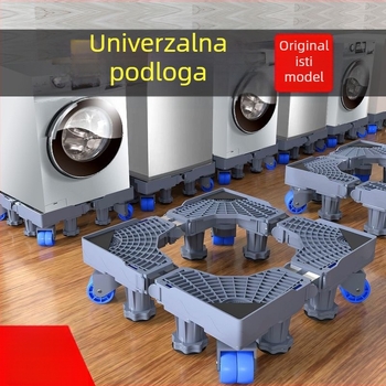 Osnovica za perilicu rublja; protuklizna, podesiva, pomična; bez ugradnje; materijal plastika, 3-slojna