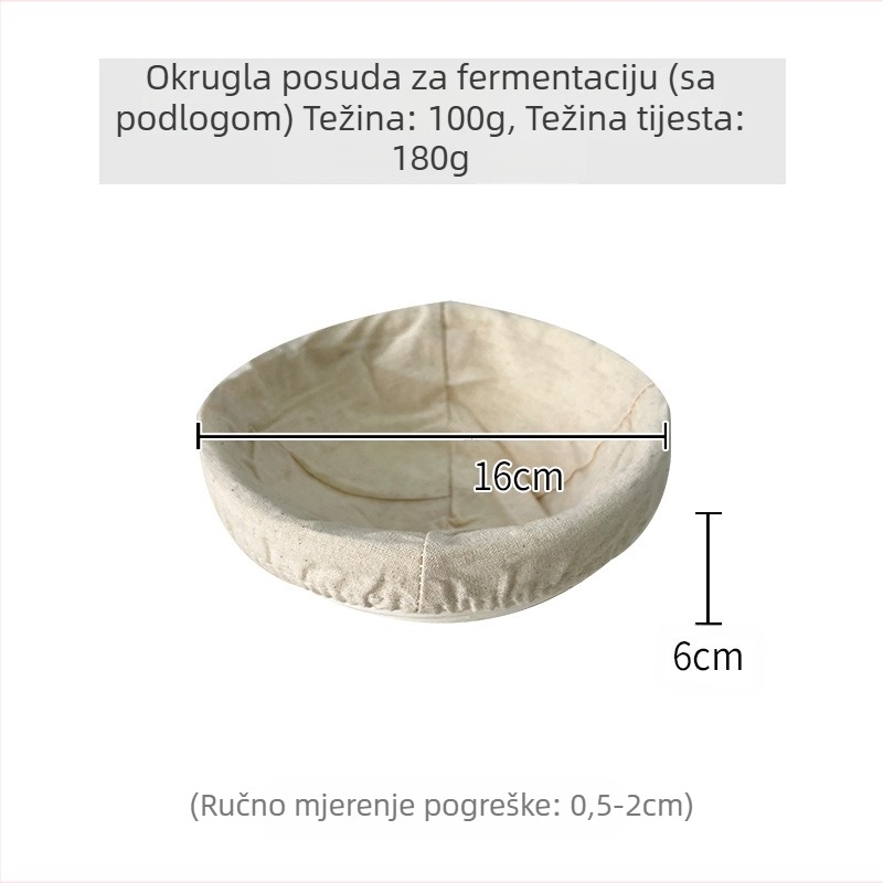 Košara od ratana za fermentaciju kruha u europskom stilu – za pečenje i skladištenje, moderni minimalistički stil, Podrijetlo: Vijetnam