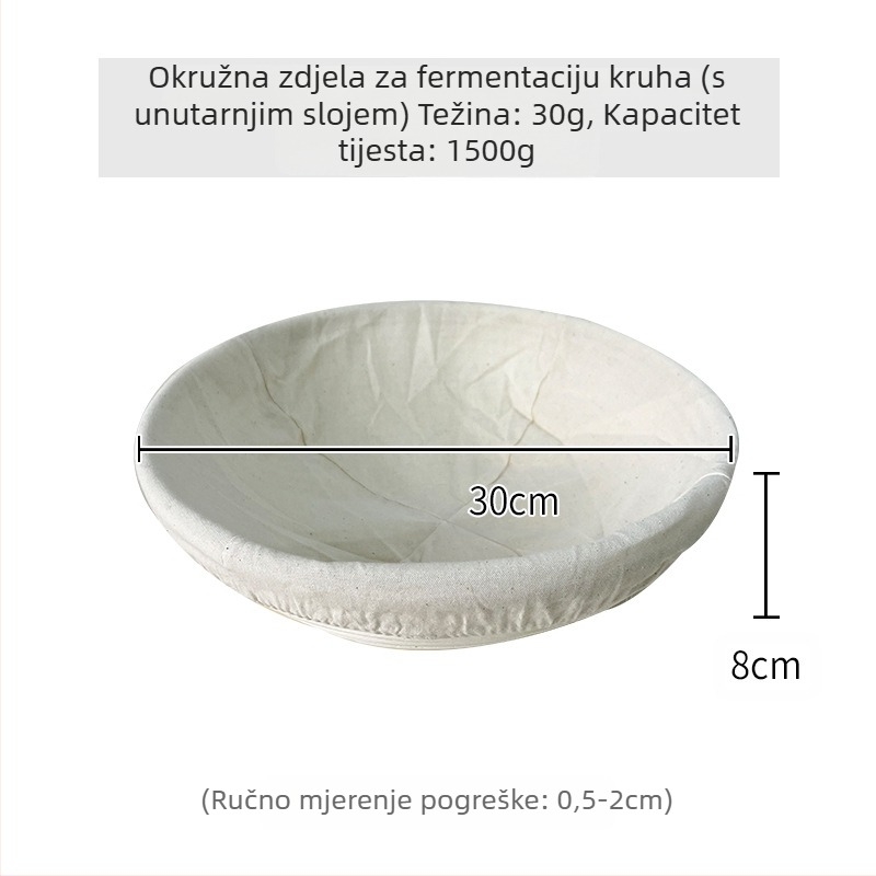 Košara od ratana za fermentaciju kruha u europskom stilu – za pečenje i skladištenje, moderni minimalistički stil, Podrijetlo: Vijetnam