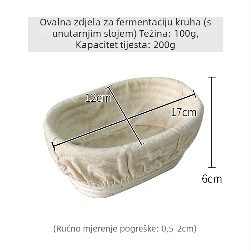 Košara od ratana za fermentaciju kruha u europskom stilu – za pečenje i skladištenje, moderni minimalistički stil, Podrijetlo: Vijetnam