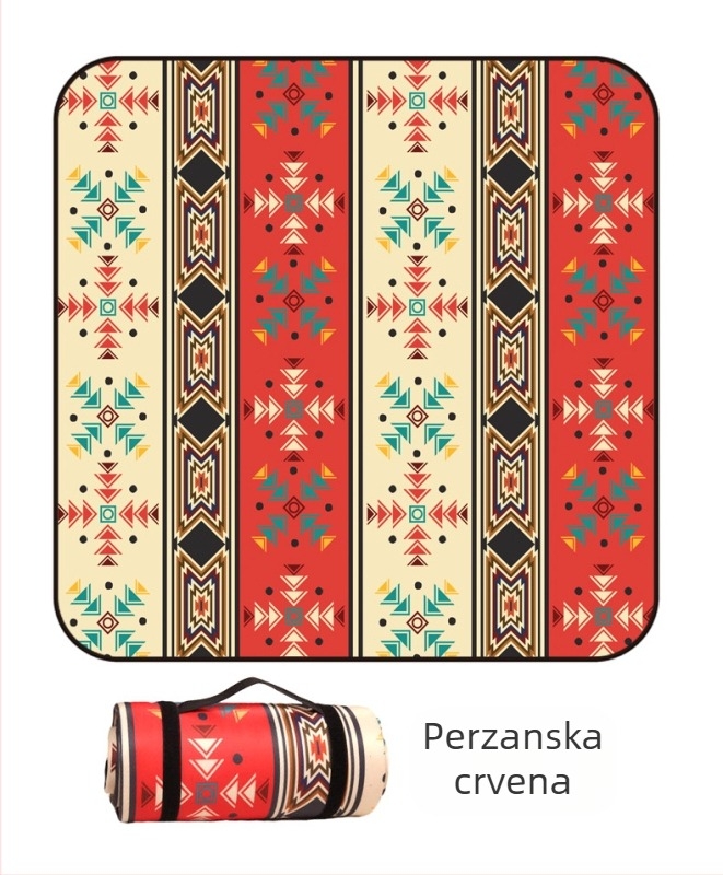 Piknik prostirka od flanel materijala s aluminijskom folijom, vodootporna i otporna na vlagu, za više osoba, težina 1000 g