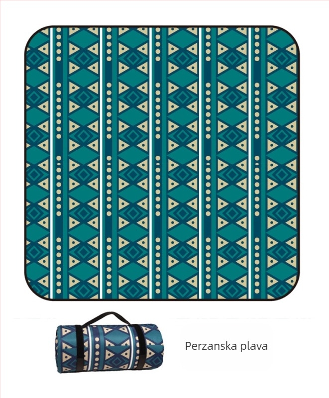 Piknik prostirka od flanel materijala s aluminijskom folijom, vodootporna i otporna na vlagu, za više osoba, težina 1000 g