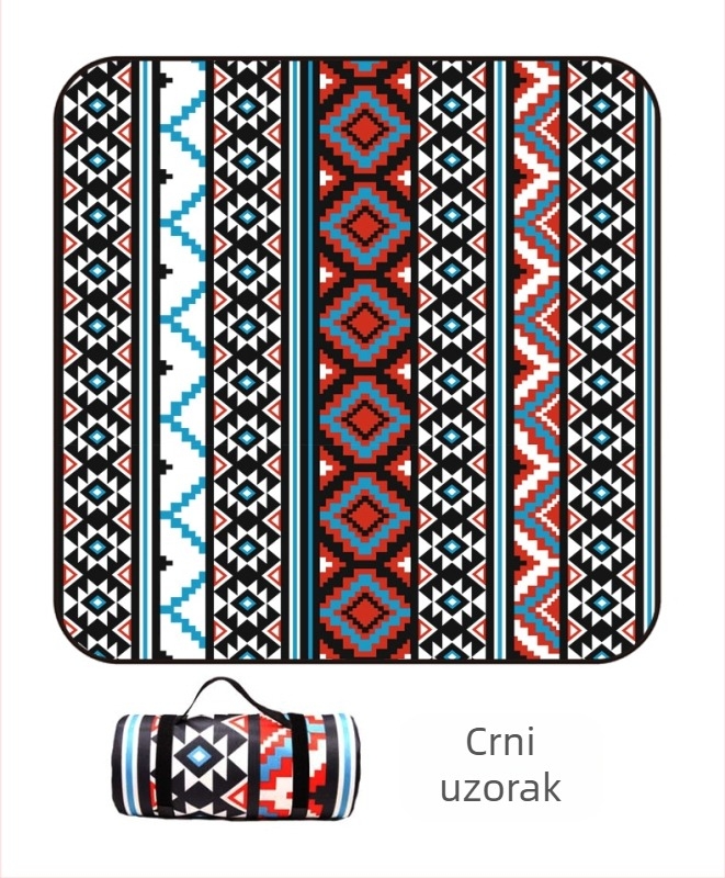 Piknik prostirka od flanel materijala s aluminijskom folijom, vodootporna i otporna na vlagu, za više osoba, težina 1000 g