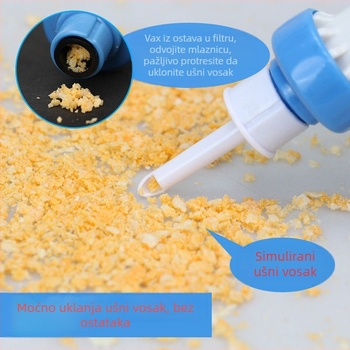 Dječji električni čistač uha – ABS, bez svjetla, kompatibilan s nastavkom za uho, paket 120 kom