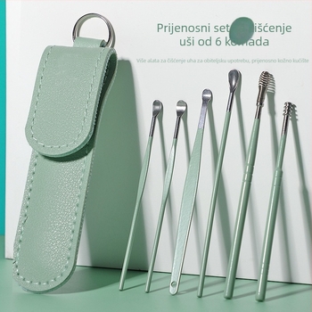 Set ušnih žlica s prijenosnim spiralnim dizajnom; materijal: ugljična čelika; marka: Other; za djecu i odrasle