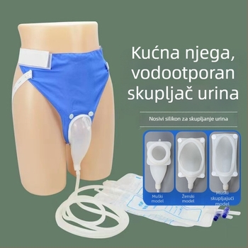 Silikonski urin za starije osobe, prozračni mrežasti dizajn, unisex, za ležeće bolesnike