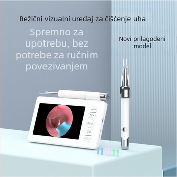 Glow ušna žlica s zaslonom, bežični vizualni alat za uho s pincetom, PC+ABS materijal